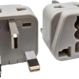 Ckitze UK, Ireland, Dubai, Hong Kong, Singapore Travel Grounded Universal 2 Inputs USA Power Plug Adapter - 2 Pack - Type G - CE Certified for Mobile Cell Phone, Laptop, Tablet Chargers and More