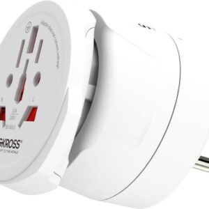 SKROSS | 1.500204-E | Combo World to USA | Travel Adapter USA & Europe in One Adaptor Voltage & Power: 100V-1500W/250V-3750W - Suitable for Laptop and Hair Dryer.