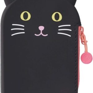 Lihit Lab A7784-3 Passport Pass Case, Black Cat