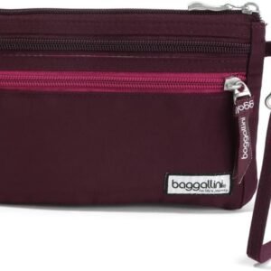 Baggallini Anti-theft RFID Currency Organizer 8"x4.25" Travel Accessory Passport Holder Money Belt Wallet w/Card Slots