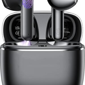 Wireless Earbuds, Bluetooth 5.3 Earbuds Stereo Bass, Bluetooth Headphones in Ear Noise Cancelling Mic, Earphones IPx7 Waterproof Sports (Black)