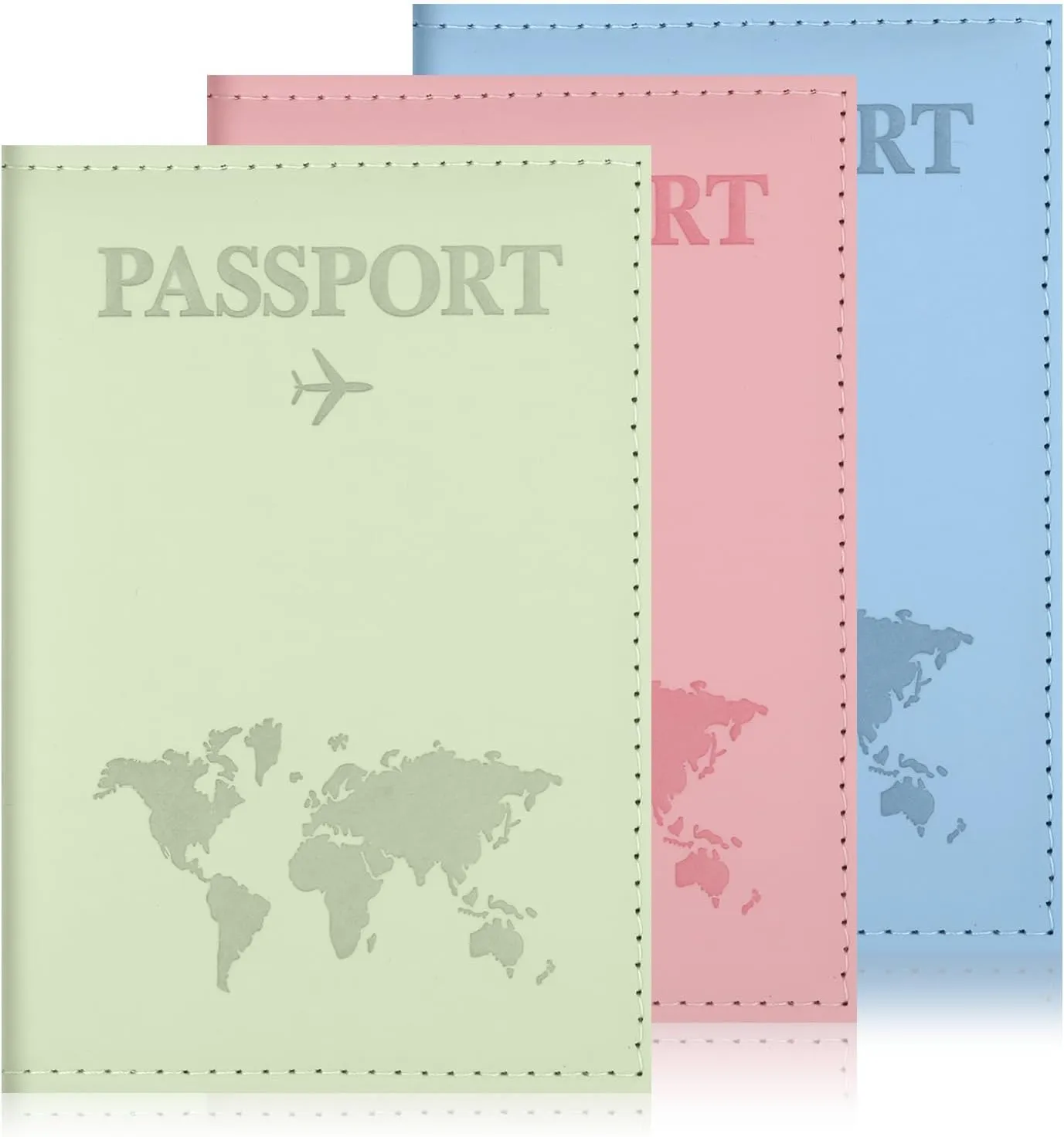 3 Pcs Passport Holder Passports Wallet Cover for Travel Passport Cover Passports Protector Essentials for Women and Men Travel Must Haves Accessories
