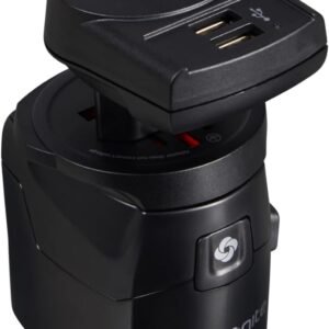 Samsonite Travel Accessories - World Adapter Pro 3+USB, Black, Travel Bottles & Containers