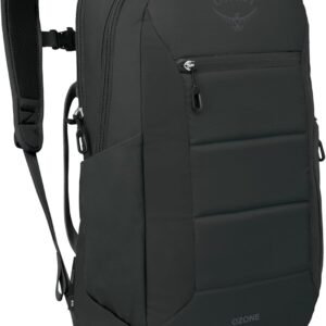 Osprey Ozone Laptop Backpack with Ventilated AirScape™ Backpanel - Lightweight Travel Backpack with 16” Laptop Sleeve - Carry-On Compatible Travel Bag for Men and Women, Black