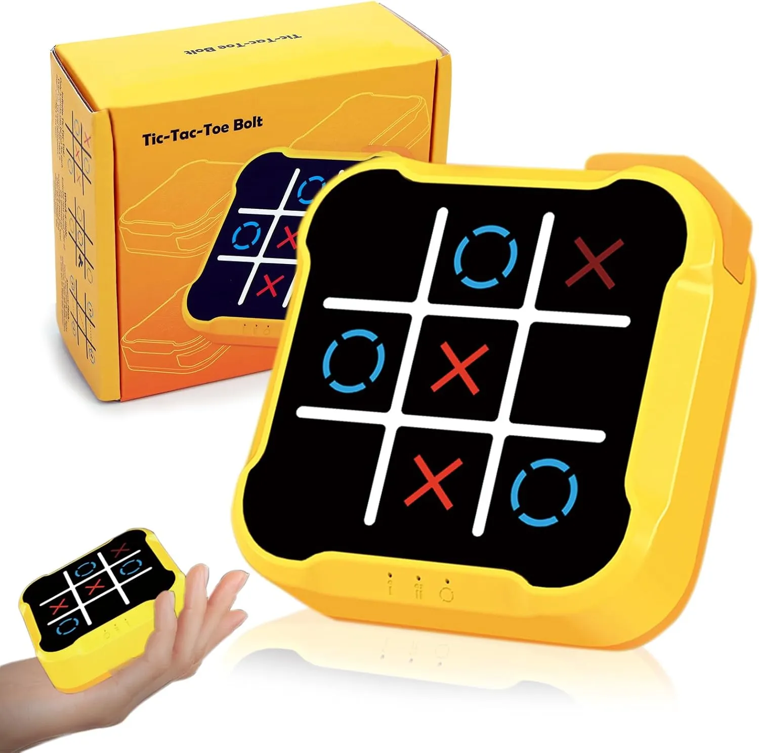Tic Tac Toe Games for Kids: 4-in-1 Portable Sensory Puzzle Game - 6 7 8 9 10 11 12 Years Old Kids Electronic Toy for Travel Home School - Christmas Birthday Gift for Boys Girls
