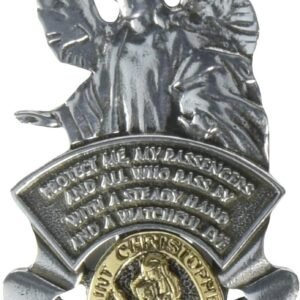 Cathedral Art (Abbey & CA Gift St. Christopher Guardian Angel Sun Visor Clip - Car and Automotive Accessories, Religious Gifts for Christians or Catholics, Charms for Travel Protection Small