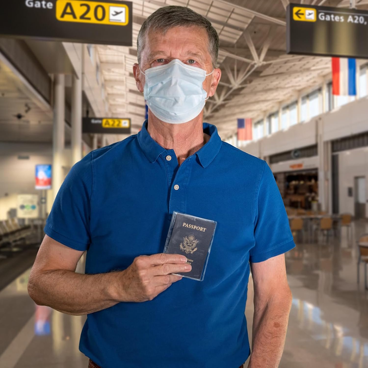 Clear Passport Protector Holder Waterproof Plastic Passport Cover Vinyl ID Protector for Travel Document Credit Card (5 Pack) - Image 6