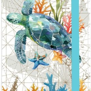 beinkmake Sea Turtle Leather Passport Holder Cover Blue Ocean Travel Wallet Passport Case with Credit Card Slots for Women Men Travelling Essentials for Flying