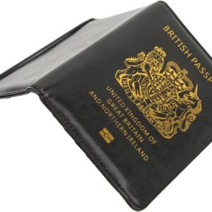 Britain Passport Cover Passport Holder Cover Leather Passport Holder UK Passport Cover for Passport, Business Cards, Credit Cards, Boarding Passes