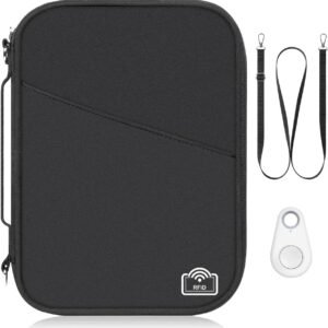 EcoVision Family Passport Holder for Travel with RFID Blocking, Traveling Essentials Organizer Pouch Bag, Light Passport Wallet for Travel Must Haves Accessories for Women Men