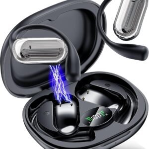 AI Translation Earbuds Real Time,Buletooth 6.1 Translator Ear Buds with 144 Languages,50H Audifonos Traductores Inglés Español,3-in-1 Translator Device,Open Ear Headphone With Hook for Travel Learning