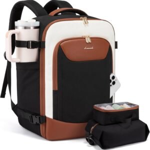 LOVEVOOK 40L Travel Backpack for Women Men, Large Carry on Backpack for Airplanes TSA Personal Item Travel Bag fits 15.6" Laptop, Waterproof Weekender Essentials Airline Approved with 2 Packing Cubes