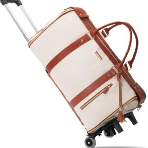 Luhxe Travel Convertible Carry On Garment Roller Bag 2.0 with Shoe Pouch & Detachable Shoulder Strap – Improved Zipper and reinforced straps - Snow