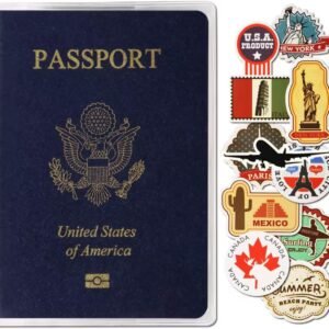 WHALEZON 5 Pack Clear Passport Cover, Transparent Plastic Passport Protector