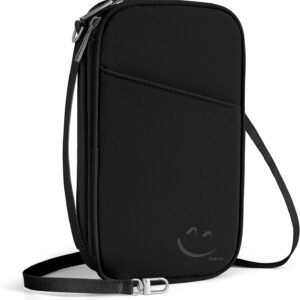 Travelkin Passport Holder for Travel, RFID Passport Wallet for Men and Women, 2-in-1 Anti-Theft Travel Organizer for Credit Cards, Cash, and Electronic Essentials