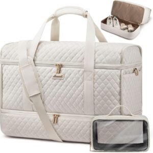 LOVEVOOK Large Travel Duffle Bag, Weekender Bags for Women With Shoe Compartment, Overnight Hospital Bag For Women Labor Delivery, Carry on Bag Personal Item Travel Bag, Yoga Gym Duffel Bag