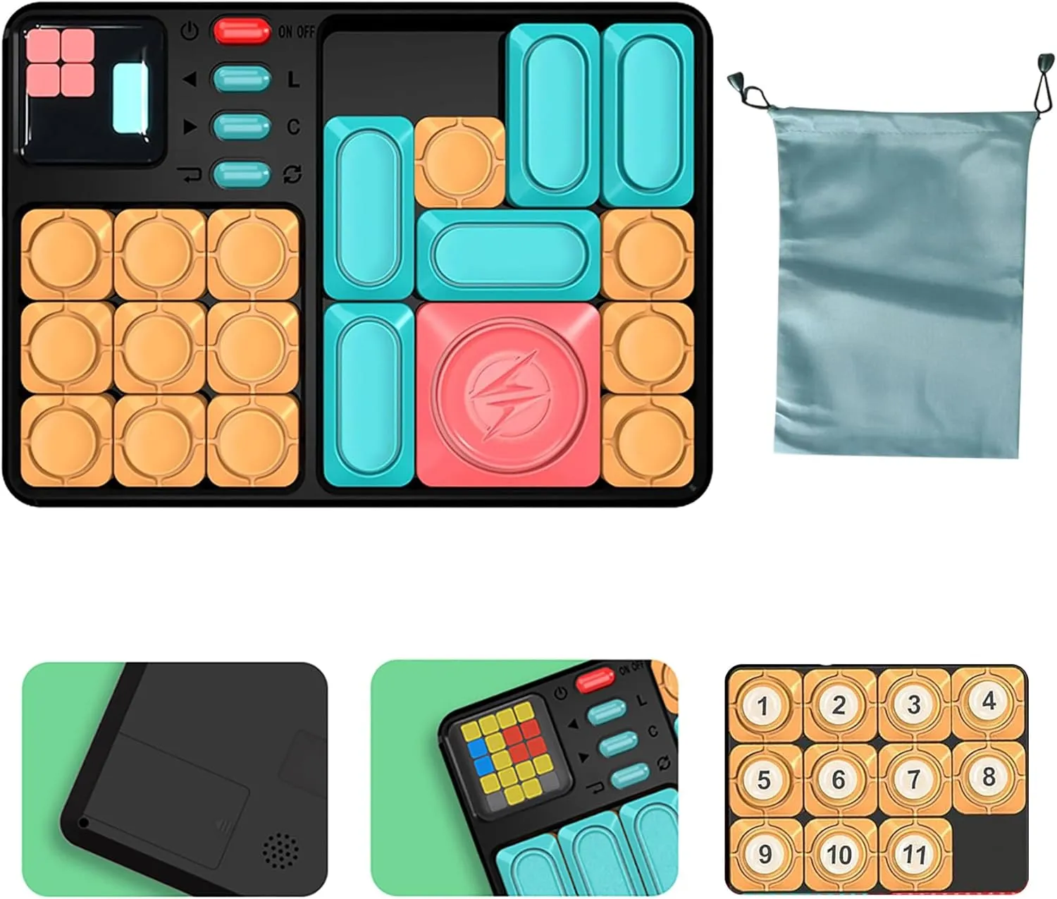 Super Slide Puzzle Games, Original 500+ Challenges Brain Teaser Puzzle, Electronic Puzzle,Travel Games Birthday Gifts for Boys Girls