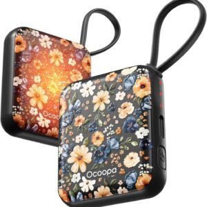 Ocoopa Hand Warmers Rechargeable UT5 Nano – Slim Electric Pocket Heater, Smart Temp Control, 14Hrs Battery, UL Safety, Artists in Bloom Design, Practical Gifts for Women, Christmas, Outdoor, Office