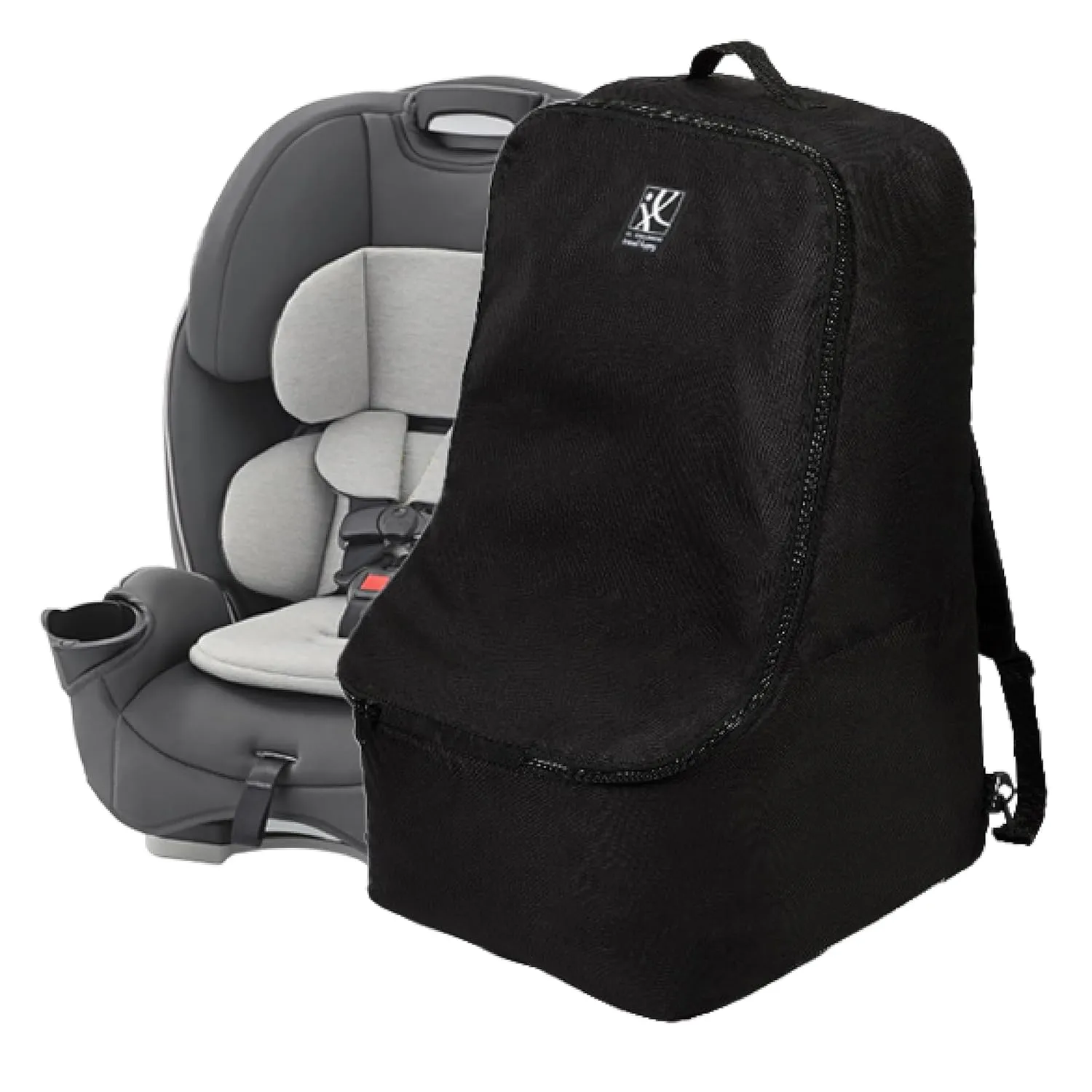 J.L. Childress Padded Backpack Car Seat Bag - Travel Bag for Airplane, Fits Most Baby & Infant Car Seats, Boosters, & Carriers, Airport Accessories for Gate Check or Baggage Check - Ultimate, Black