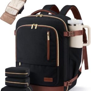 LOVEVOOK 40L Travel Backpack for Women Men with Garment Bag, Airline Approved Carry on Luggage Travel Essentials with 3 Packing Cubes, TSA Overnight Bags Weekender Essentials Backpacks fits 17" Laptop