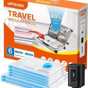 UPGOGO Travel Vacuum Bags Combo 6 Pack - Space Saver Vacuum Storage Bags for Clothing and Luggage