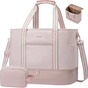 LOVEVOOK Travel Duffle Bags for Women, 45L carry on weekender bags, personal item travel with Toiletry