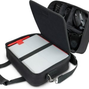 USA Gear Electronics Travel Organizer Tech Bag Case Custom Accessory Storage Compartments, Shoulder Strap & Padded Interior – Compatible with Tablets, Portable Projectors & More Electronics