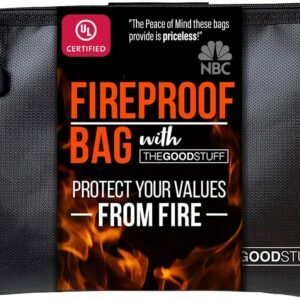 Fireproof Money Bag for Cash (10" x 13") – Waterproof Document Holder with Zipper, Protects Important Papers, Passports & Valuables from Fire & Water – Secure Storage for Home, Office & Travel