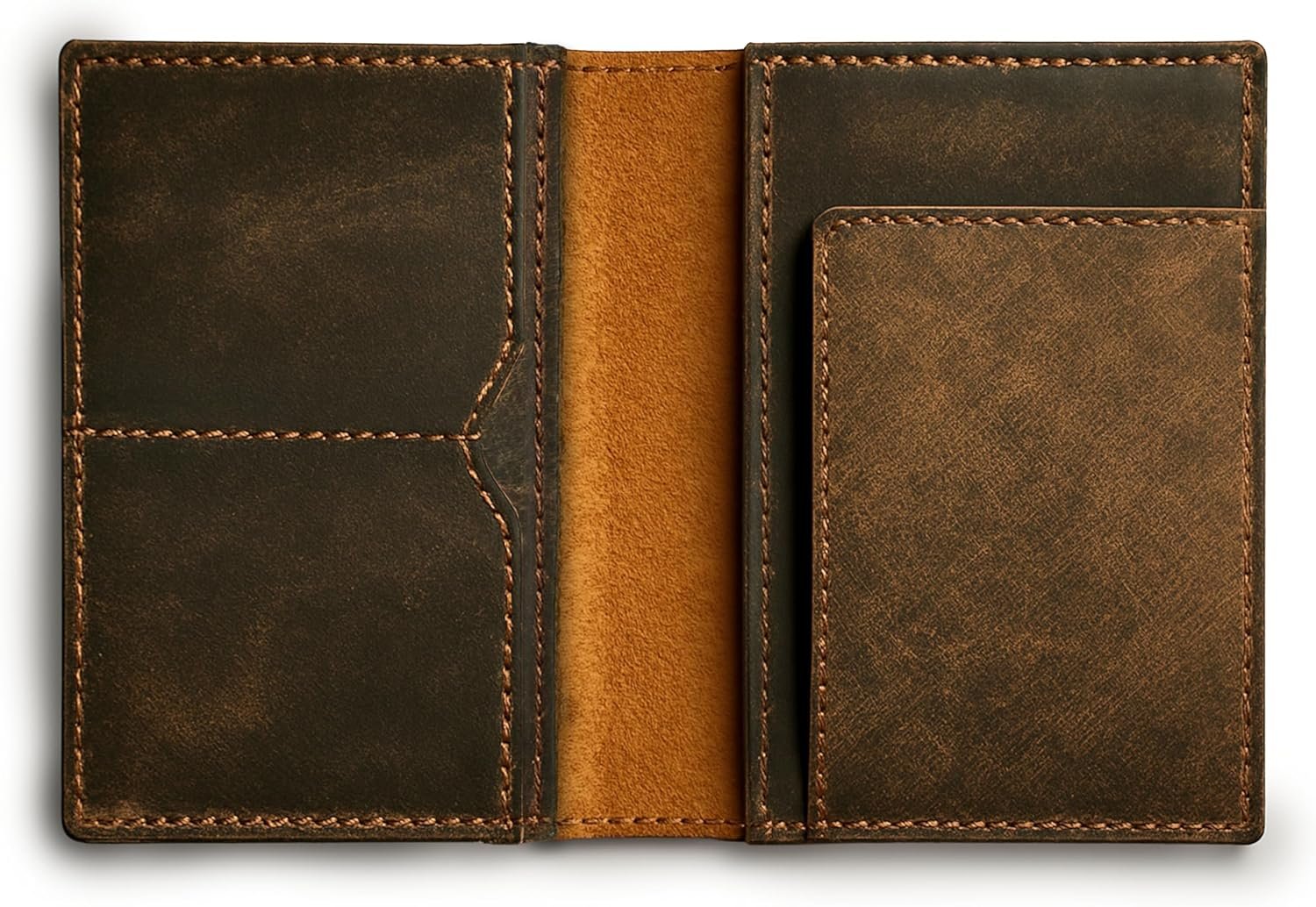 LEATHER VILLAGE Leather Passport Holder Cover – Travel Wallet with Card Slots, Vintage Passport Case for Men & Women – Cute Organizer for Travel Accessories & Documents - Distressed Brown - Image 4