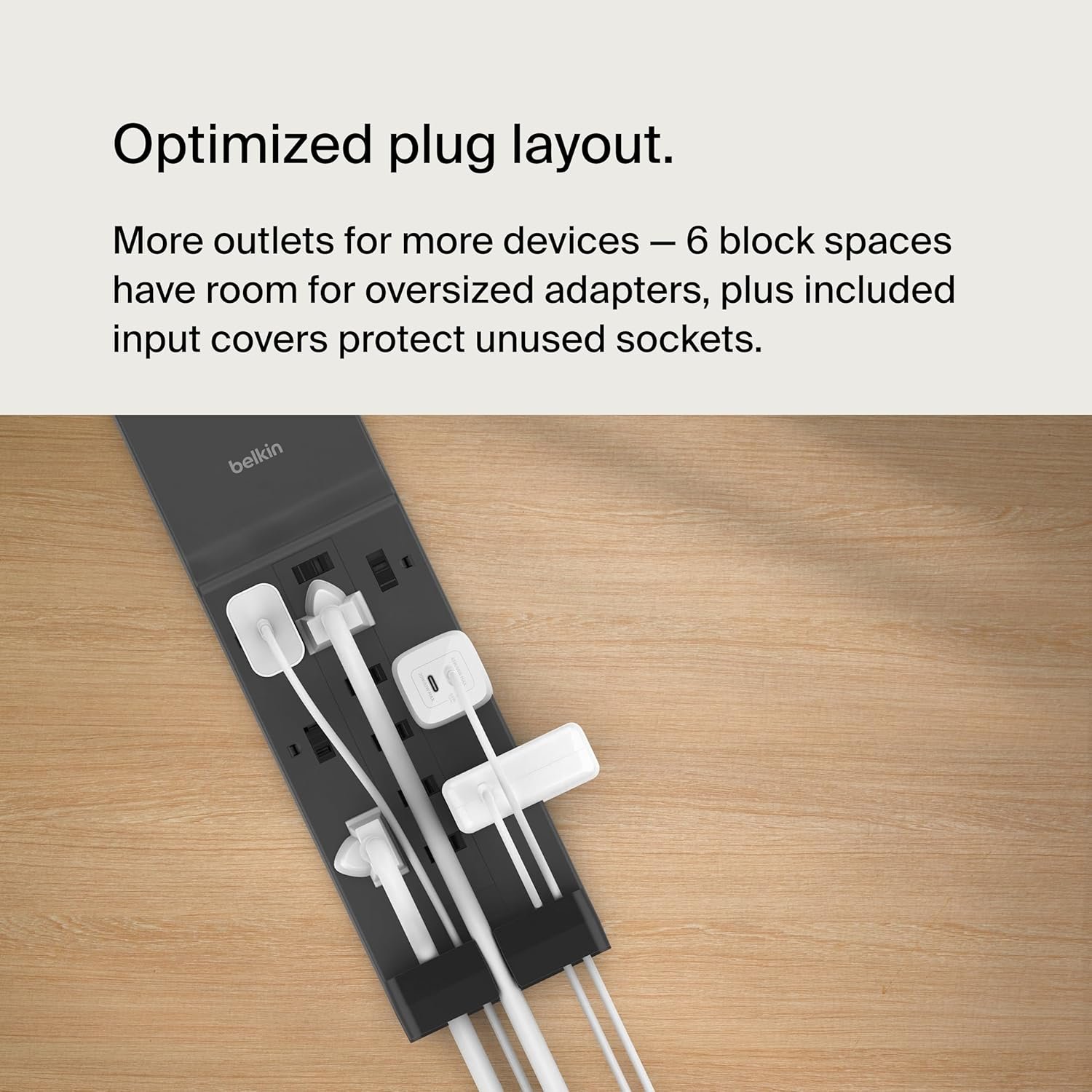 Belkin 12-Outlet Surge Protector Power Strip w/ 12 AC Outlets & 8ft Flat Plug, UL-listed Heavy-Duty Extension Cord for Home, Office, Travel, Computer, Laptop, Charger - 3,940 Joules of Protection - Image 4