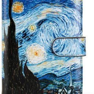 Passport Holder for Travel Essentials, RFID Blocking Passport Wallet Cover with Magnetic Closure, Passport Book Holders for Women and Men (Van Gogh The Starry Night)