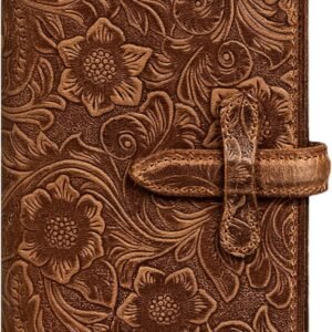 RMAWRAD Slim RFID Blocking Leather Passport Holder Travel Bifold Wallet For Men And Women