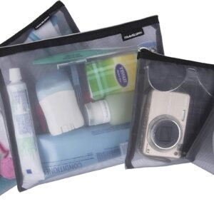 Travelon Set of 4 Mesh Pouches, Gray, 9.5 x 12.75 x 0.5