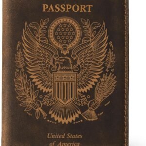 LEATHER VILLAGE Leather Passport Holder Cover – Travel Wallet with Card Slots, Vintage Passport Case for Men & Women – Cute Organizer for Travel Accessories & Documents - Distressed Brown